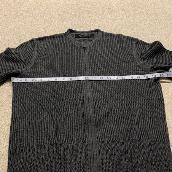 All Saints Metz Knit Cardigan Small Grey - Picture 8 of 9